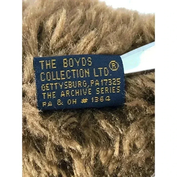 Vtg Boyds Bear Archive Series 1364 13" 90's Bearwear sweater & studded collar - Picture 6 of 7